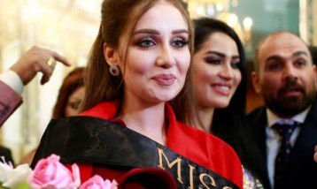 الأتروشي يلتقي ملكة جمال العراق لعام 2017