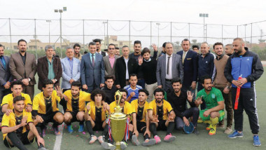 كلية «الأمام الكاظم» تنظم بطولة (لبيك يا عراق) بخماسي الكرة