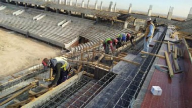 مشروع ملعب الموصل الاولمبي يحقق نسب إنجاز متقدمة